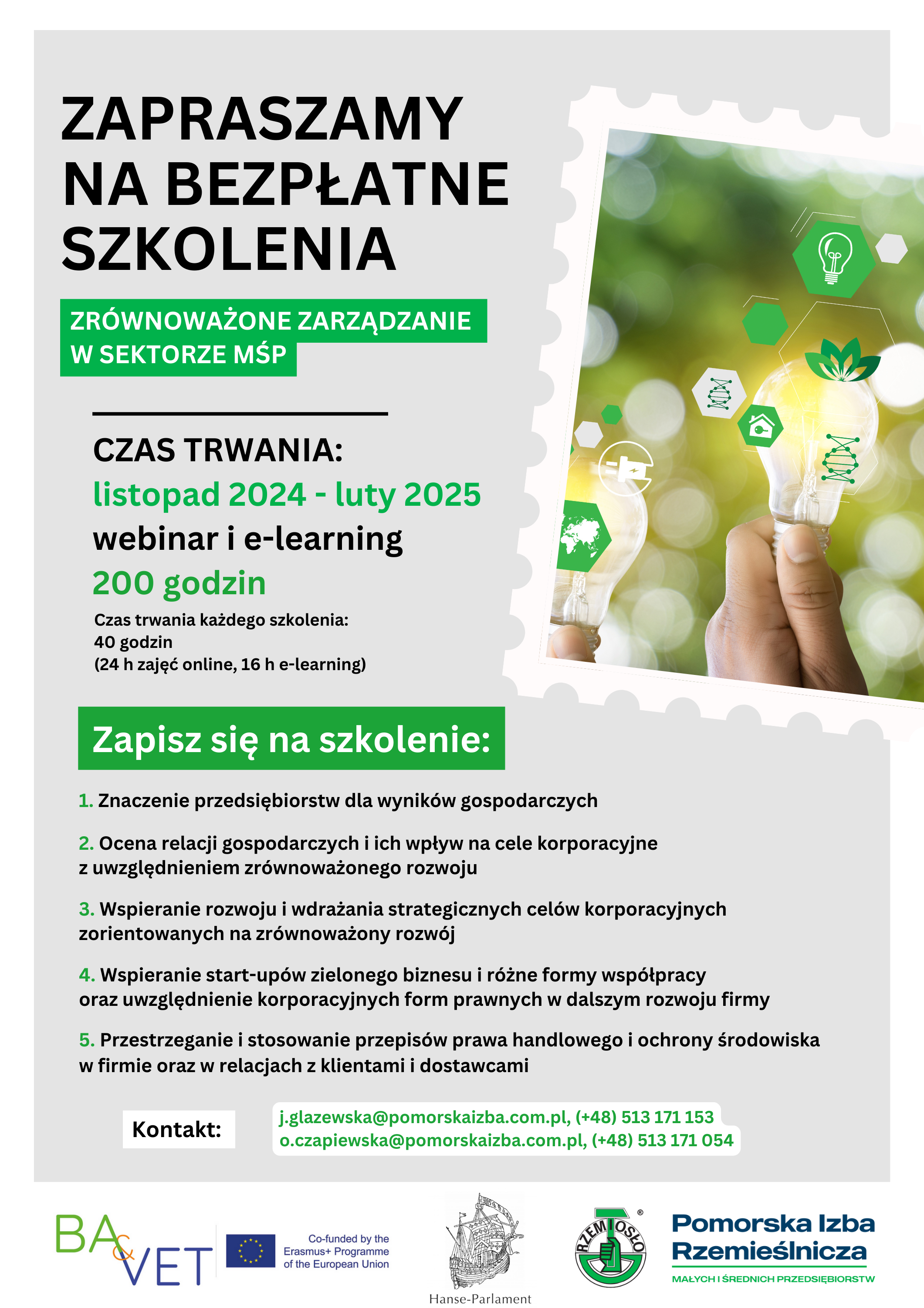 plakat szkolenia erasmus